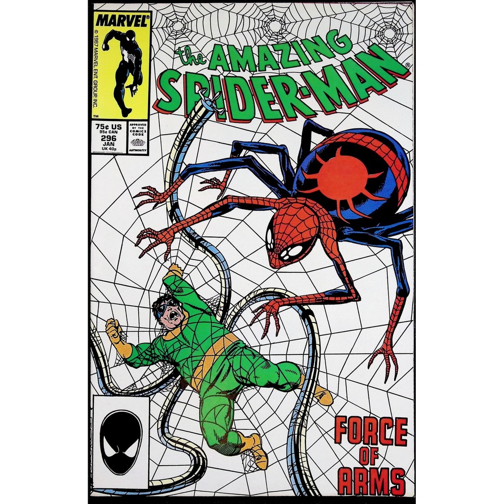 Marvel Comic Book The Amazing Spider-Man #296 Doctor Octopus Force of‎ Arms 1988